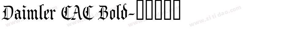 Daimler CAC Bold字体转换